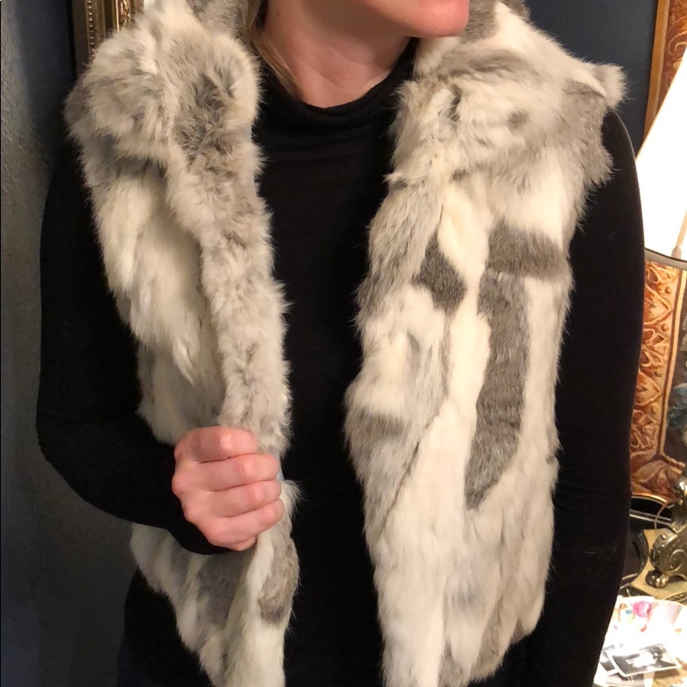 Adrienne Landau FUR Vest M EUC